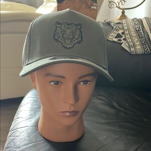 Green Trucker Cap with Tiger Logo